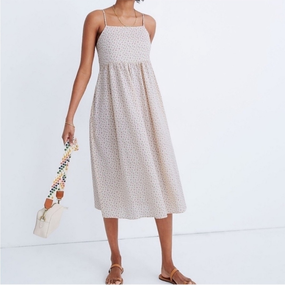 Madewell Cream Floral Maxi Dress